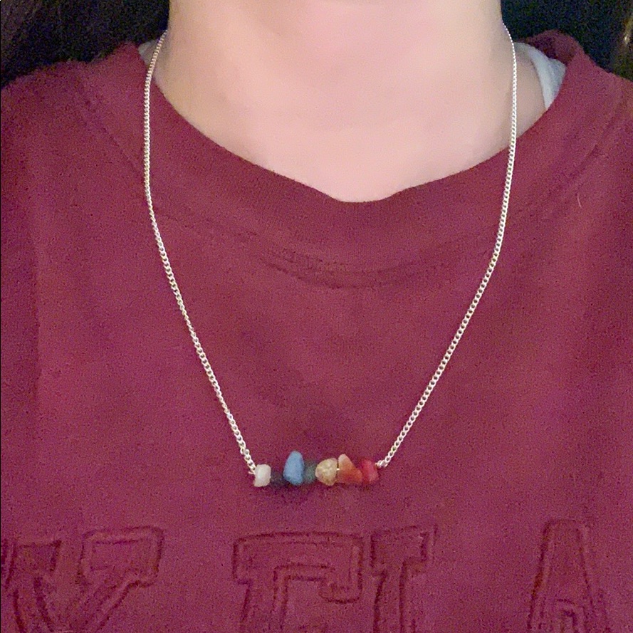 Handmade Rainbow Crystal Necklace 9$